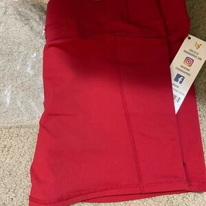 Vakandi Red Women's Bike Shorts